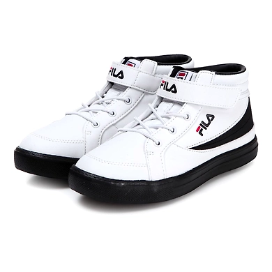 FILA Center Court Mid White Kids Sneakers (IN-40912)-White-2.5-2