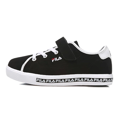 FILA Center Court S KD Black Kids Canvas Shoes (IN-63674)-IN-63674-4