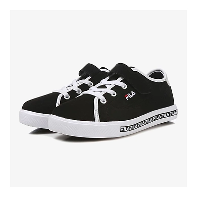 FILA Center Court S KD Black Kids Canvas Shoes (IN-63674)-Black-6-2