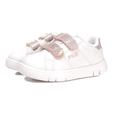 FILA Court Flex VC KD White Kids Velcro Shoes (IN-39652)-White-3-2