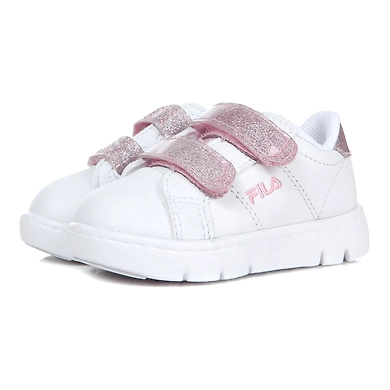 FILA Court Flex VC TD White Infant Velcro Shoes (IN-36519)-White-3.5-2