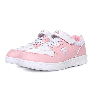 FILA Court Light KD Pink Kids Velcro Shoes (IN-97561)-Pink-2.5-2