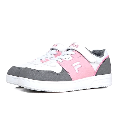 FILA Court Light Kids Gray Kids Velcro Shoes (IN-95421)-Grey-6-2