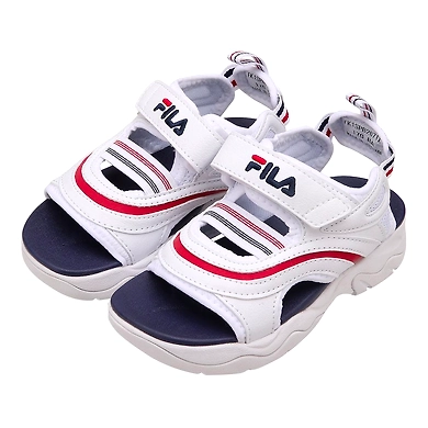 FILA Ray KD White Kids Sandals (IN-90440)-White-3.5-2