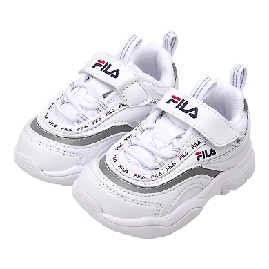 FILA Ray Tapey Tape TD White Infant Sneakers (IN-47486)-White-2.5-2