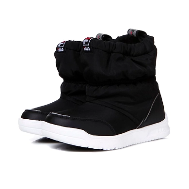 FILA Snow Pudding Slip-On KD Black Kids Winter Shoes (IN-26793)-Black-4.5-2