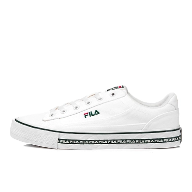 FILA Center Court B White Mens Canvas Shoes (IN-45874)-7.5-White-1