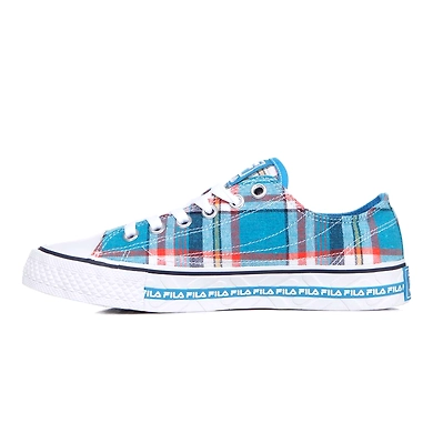 FILA Center Court S Check Blue Mens Canvas Shoes (IN-87197)-7.5-Blue-1