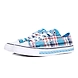 FILA Center Court S Check Blue Womens Canvas Shoes (IN-11141)-Blue-2.5-2-sm