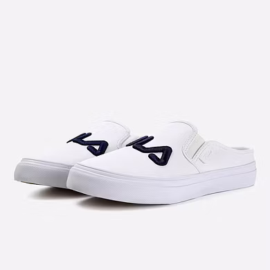 FILA Classic Kicks White Womens Mule (IN-68610)-6.5-White-2