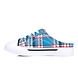FILA Como Check Blue Womens Mule (IN-60074)-3-Blue-2-sm