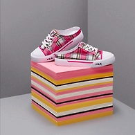 FILA Como Check Pink Womens Mule (IN-86717)