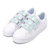 FILA Court Deluxe VC White Womens Velcro Shoes (IN-30817)-White-2.5