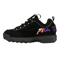 FILA Disruptor 2 Patches Black Womens Sneakers (IN-72712)-2.5-Black
