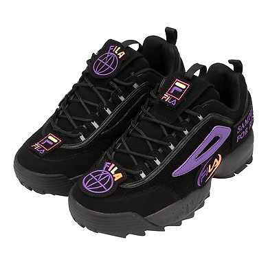 FILA Disruptor 2 Patches Black Womens Sneakers (IN-72712)-3-Black-2