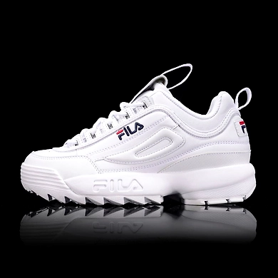 FILA Disruptor 2 White Womens Sneakers (IN-83662)-3.5-White-1