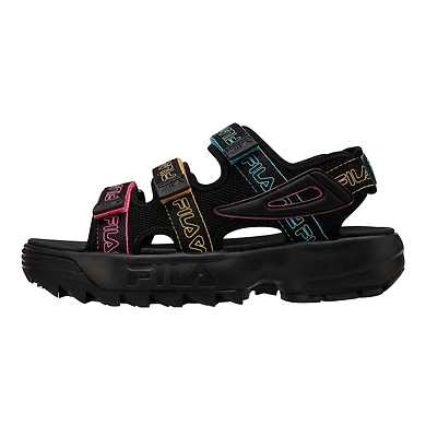 FILA Disruptor SD Pipe Black Womens Sandals (IN-77115)-IN-77115-4-5
