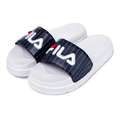 FILA Drifter Jacked Up Stripe Navy Womens Slippers (IN-31703)-IN-31703-3-5
