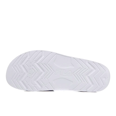 FILA Drifter Jacked Up Stripe White Womens Slippers (IN-27416)-6.5-White-2