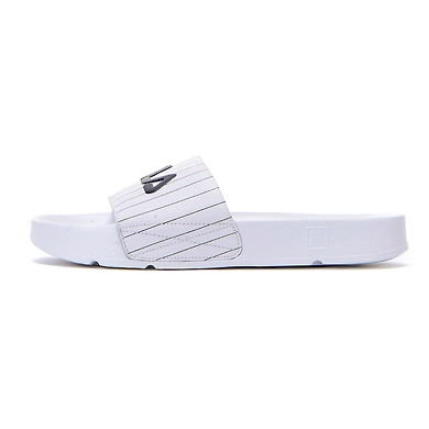 FILA Drifter Stripes White Womens Slippers (IN-34324)-IN-34324-6-5