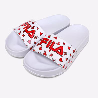 FILA Drifter V-DAY White Womens Slippers (IN-14982)-5.5-White-1