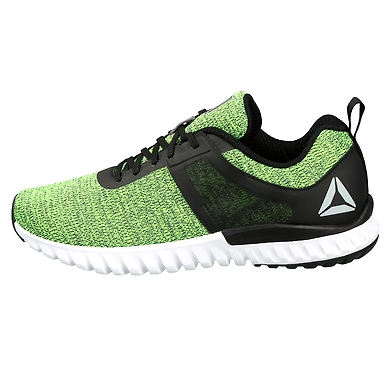 MEN'S REEBOK JAQUARD RUNNER SHOES-GREY/YELLOW/BLACK-9-1