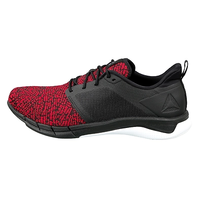 MEN'S REEBOK PRINT RUN 3.0 SHOES-BLACK/PRIMAL RED/WHITE-7-1