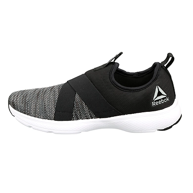 MEN'S REEBOK WALKING TREAD LEAP SLIP-ONS-BLACK/FLAGRE/TRUGR7-11-1