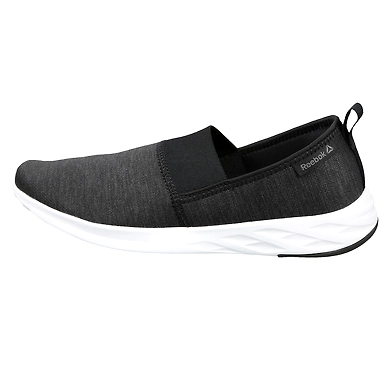 MEN'S REEBOK WALKING ASTRORIDE SLIP-ONS-10-BLACK/COLD GREY/WHITE-1