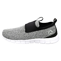 MEN'S REEBOK TREAD WALK LITE SLIP-ONS-7-BLACK/WHITE