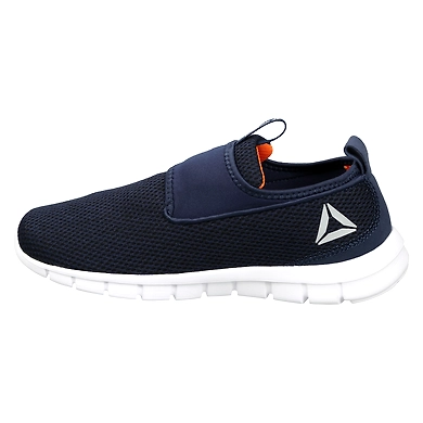 MEN'S REEBOK TREAD WALK LITE SLIP-ONS-COLLEGIATE NAVY/NACHO-10-1