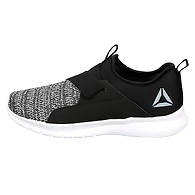 MEN'S REEBOK WALKING PISTON SLIP-ONS-BLACK/WHITE-9