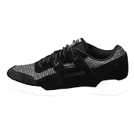 MEN'S REEBOK CLASSICS WORKOUT PLUS FLEXWEAVE SHOES-10-BLACK/WHITE/SPRIT WHITE