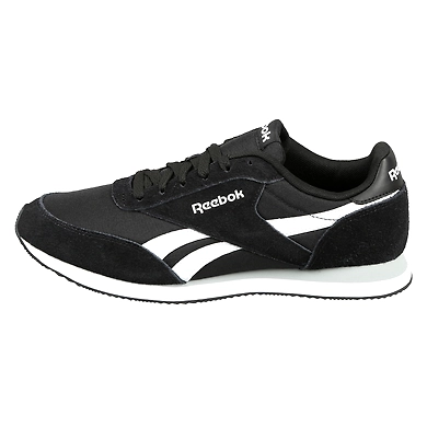 MEN'S REEBOK CLASSICS ROYAL CL JOGGER 2 SHOES-BLACK/WHITE/BASEBALL GREY-10-1