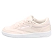 WOMEN'S REEBOK CLASSICS CLUB C 85 TRIM NUBUCK SHOES-PINK/WHT/GREY-6-1-sm