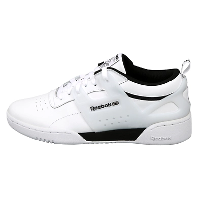 MEN'S REEBOK CLASSICS WORKOUT ADVANCE L SHOES-WHITE/BLACK-8-1