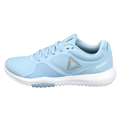 WOMEN'S REEBOK TRAINING FLEXAGON FORCE SHOES-5-DENIM/WHITE/SILVER/GREY-1