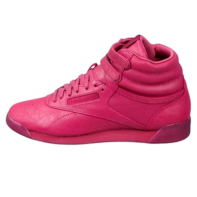 WOMEN'S REEBOK CLASSIC FREESTYLE HIGH SHOES-TWISTED BERRY/WHITE-5-1