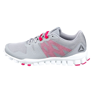 WOMEN'S REEBOK REALFLEX TRAIN 5.0 SHOES-SHADOW/WHITE/SHARK/PINK-7-1
