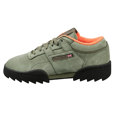 WOMEN'S REEBOK CLASSICS WORKOUT RIPPLE OG SHOES-7-HUNTER GREEN/ORANGE/BLACK-1