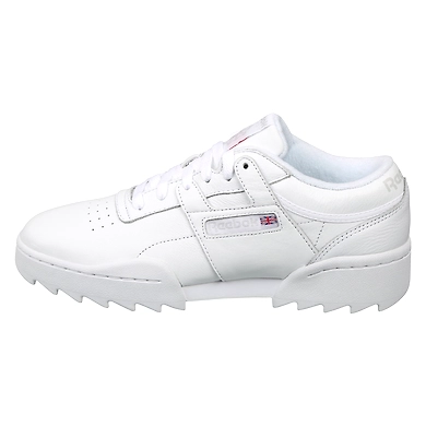 UNISEX REEBOK CLASSICS WORKOUT RIPPLE OG SHOES-WHITE/STEEL/EXCELLENT RED-7-1