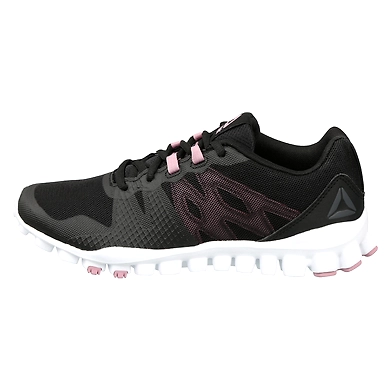 WOMEN'S REEBOK REALFLEX TRAIN 5.0 SHOES-BLK/LILAC/COAL/WHITE-6-1