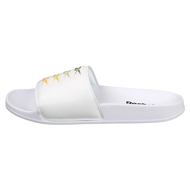 UNISEX REEBOK CLASSICS SLIDES-WHITE/CONAVY/RADRED-10-1