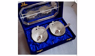 50 Piece - Silver Plated Diwali Gift Bowl Set