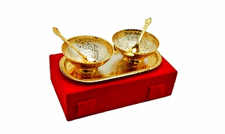 50 Piece - Gold Plated Bowl Set
