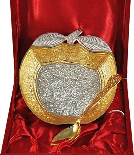 50 Piece - Wedding Gift Apple Shaped Silver and Gold Plated Bowl Set-20026