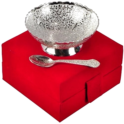 50 Piece - Silver Plated Brass Bowl Set