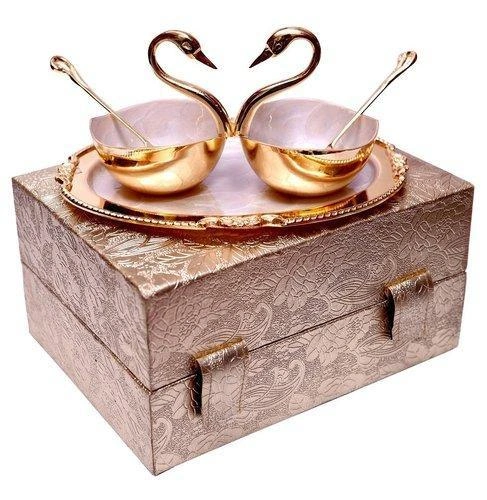 50 Piece - Wedding Gift Item Swan Shape Brass Bowl Set-20039