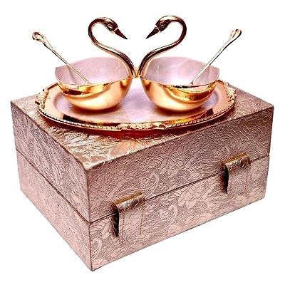 50 Piece - Wedding Gift Item Swan Shape Brass Bowl Set