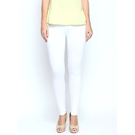 Albely White Ankle Length Leggings
